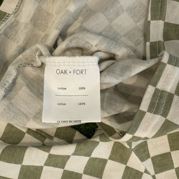 Oak + Fort Checkerboard Long Sleeve Tee - Picture 6 of 6